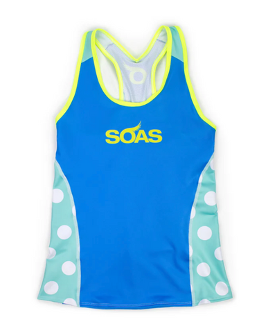 Neon Seeing Spots Shell Tri Tank Large